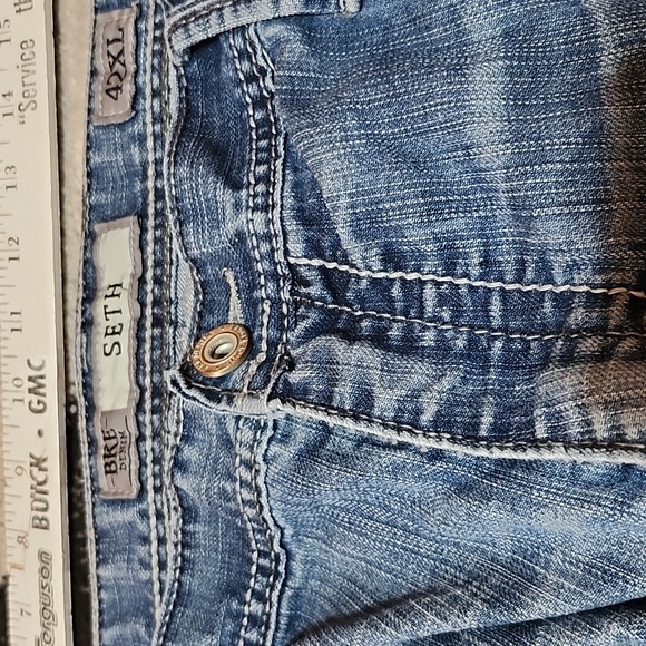 BKE SETH EMBROIDERED BOOT-LEG DENIM JEAN SIZE 42 - Picture 8 of 15